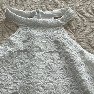 White lace dress Halter neck